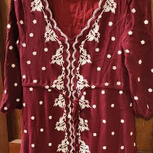 Orange Creek Burgundy Midi Dress